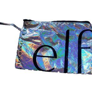 Elf Makeup bag for Cosmetics silver Rainbow Iridescent Holographic